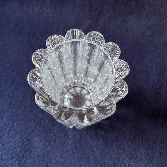 Glass Reversible Candleholder Heavy Flower shape - Picture 3 of 8